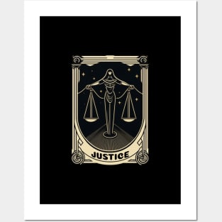Justice Tarot Card Posters and Art